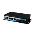 HRUI Gigbit 4 Port rj45 2 dual fiber sc fiber optic switch media converter for cctv camera